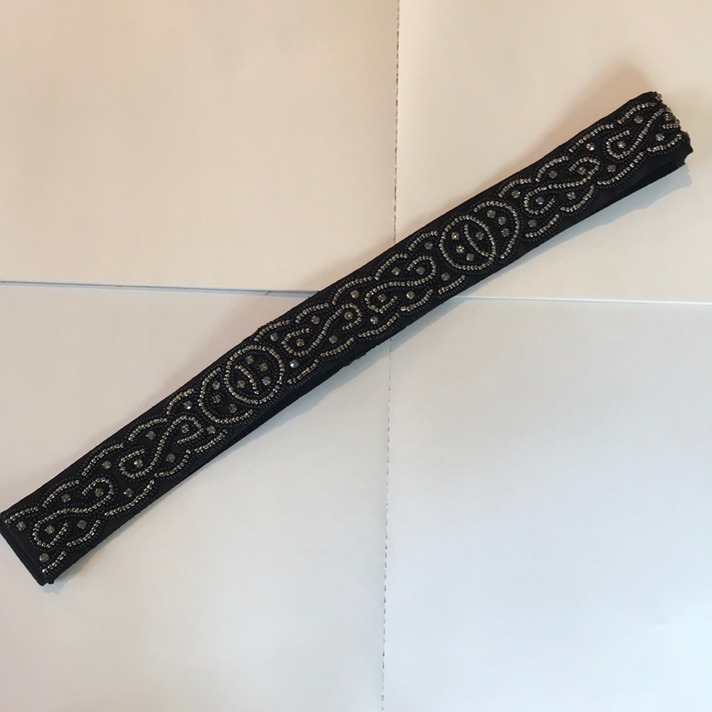 LOFT black sequined belt